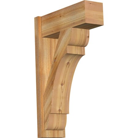 Ekena Millwork Olympic Block Rough Sawn Outlooker, Western Red Cedar, 8"W x 22"D x 34"H OUT08X22X34OLY05RWR